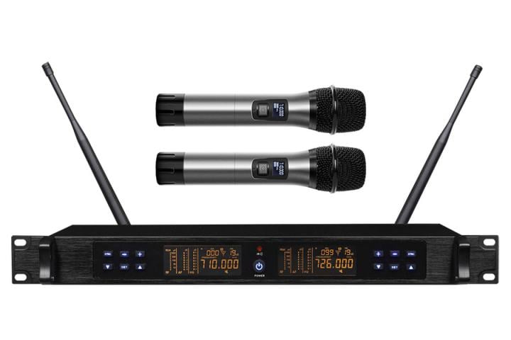 Микрофонная радиосистема [AX-7000R] Axelvox [DWS7000HT (RT Bundle)] UHF 710-726 MHz, 100 каналов,LCD дисплей, 2х ИК пор
