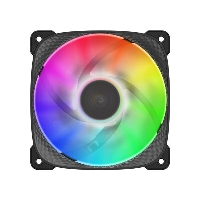 Geometric Future Squama 2505B Triple Pack / 120mm, 2000 RPM, 91.3 CFM, 35.06 dBA, 5V ARGB, Black / 1F2505B312002