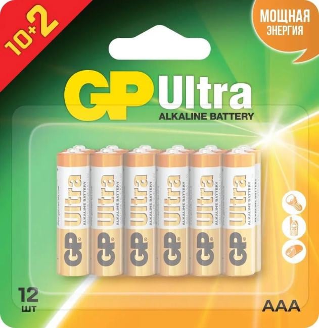 GP 24AU-2CR12 144/1152 Батарея GP Ultra 24AU-2CR12  AAA (12шт) блистер