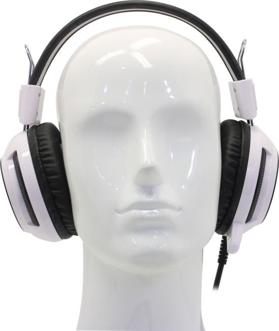 Наушники с микрофоном OKLICK HS-G300 ARMAGEDDON White Edition  <Black-White>  (шнур  2.3м) <361558>