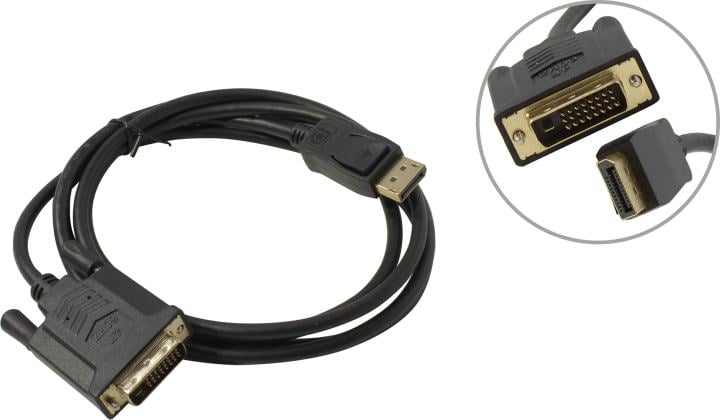 KS-is <KS-769B-2> Кабель-переходник DisplayPort (M)  ->DVI-D (M) 1.8м