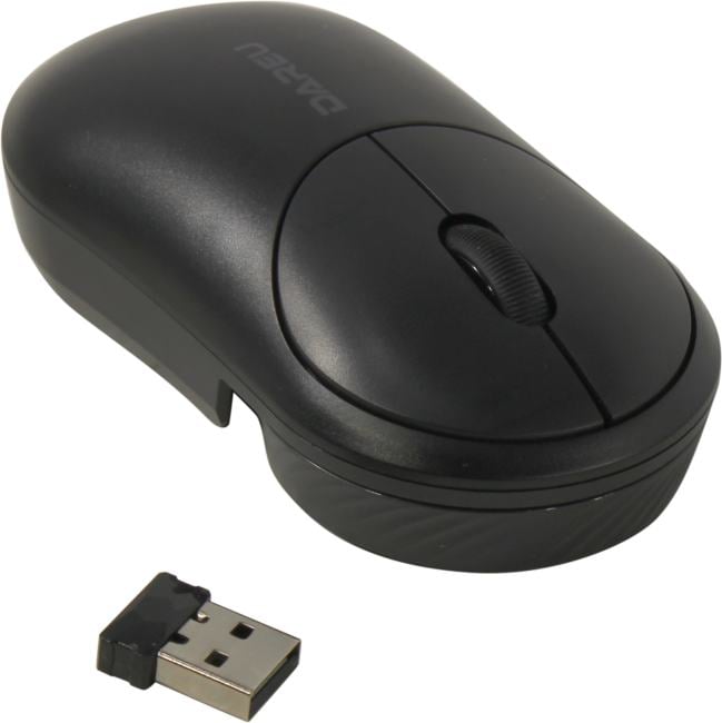 DAREU Wireless&Bluetooth Optical Mouse <LM166D Black> (RTL) USB3btn+Roll
