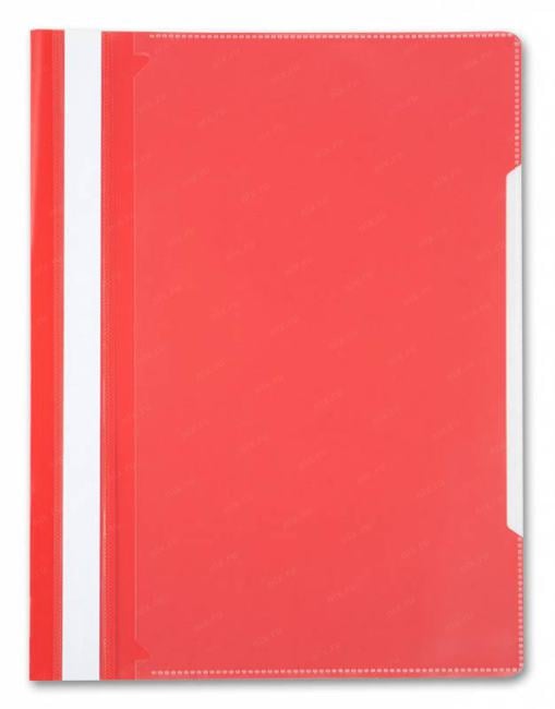 Папка-скоросшиватель Бюрократ -PS-K20RED A4 прозрач.верх.лист карм.на  лиц.стор.  пластик  красный 0.12/0.16