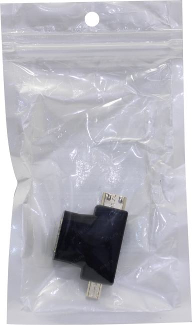 KS-is Переходник HDMI F - microHDMI M /miniHDMI M KS-is (KS-361), вилка-розетка, разрешение до 4K Ultra HD