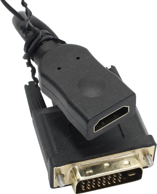 KS-is <KS-446> Кабель-адаптер HDMI (19F) -> DVI-D (25M)