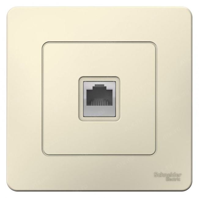 Schneider Electric BLNIS011002 BLANCA С/У РОЗЕТКА телефонная RJ11, МОЛОЧНЫЙ