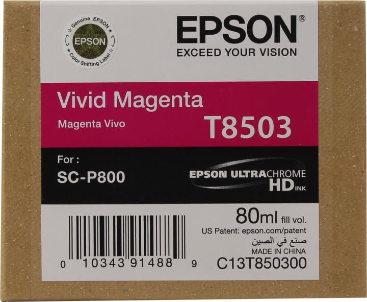 Картридж струйный Epson C13T850300 для Epson SureColor SC-P800, пурпурный