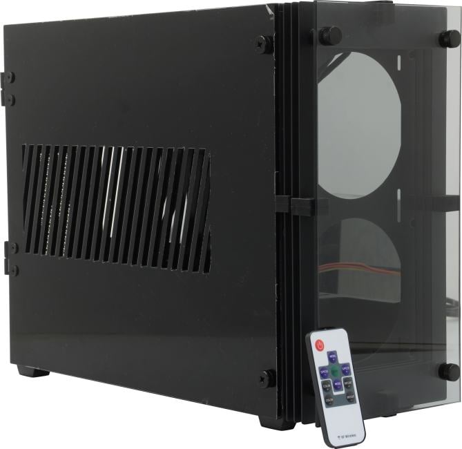 Корпус ПК GameMax Stratos ITX, Mini-ITX, без БП, черный