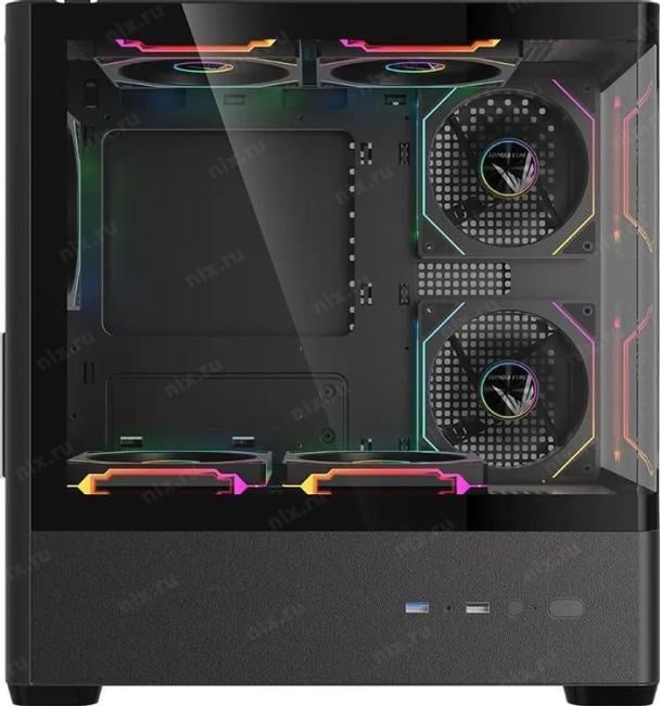Корпус Formula Crystal U1M Cosmic черный без БП mATX 4x120mm 2x140mm 1xUSB2.0 1xUSB3.0  audio bott PSU