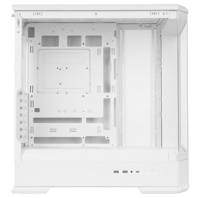 JONSBO D400 Black без БП, боковая панель из закаленного стекла (панорама),  mini-ITX,  micro-ATX,  ATX, черный