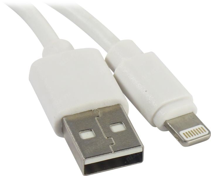 Ritmix <RCC-122 White> Кабель USB  AM ->Lightning 1м