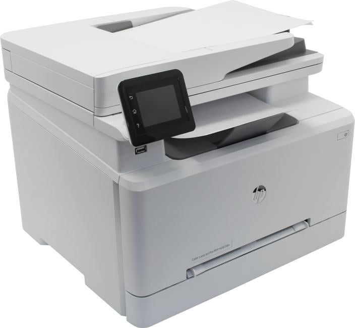HP Color LaserJet Pro M283fdn(Pr/Scan(1200x1200)/Copier/Fax, A4, 600x600(3600)dpi, 21color/21mono ppm, 2 лотка 250л+1л, АПД 50л(26ppm), Двухстороняя печать, Сенсорный дисплей 6,85 см, печать/сканирование с USB носителей в электронную почту, LAN/USB)(Замена T6B81A) ( 7KW74A )