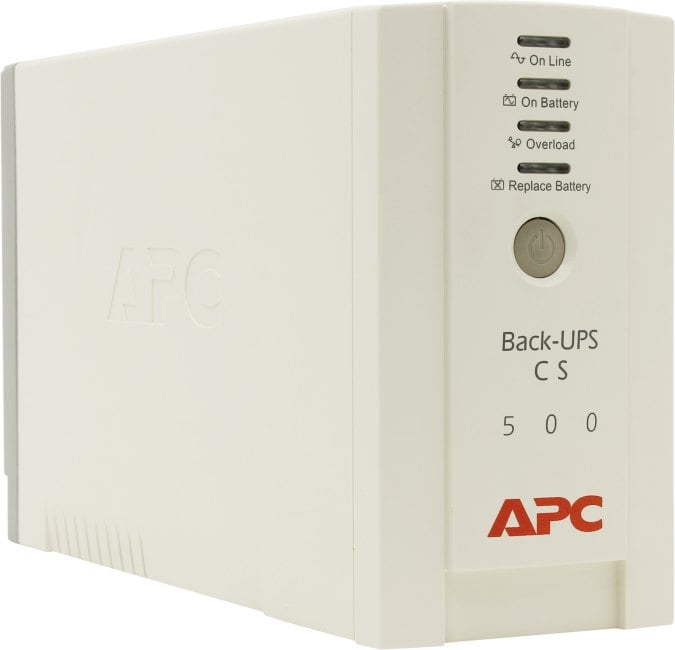BK500EI - Источник бесперебойного питания, APC, Back-UPS BK500EI, Линейно-интерактивный, Мощность 500ВА/300Вт, Напольный, 230В, Вых: 3 x IEC 13, RBC2, Чёрный
