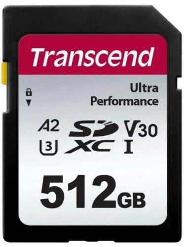 Transcend TS512GSDC340S Карта памяти SDXC Transcend 340S, 512 Гб, UHS-I Class U3 V30 A2