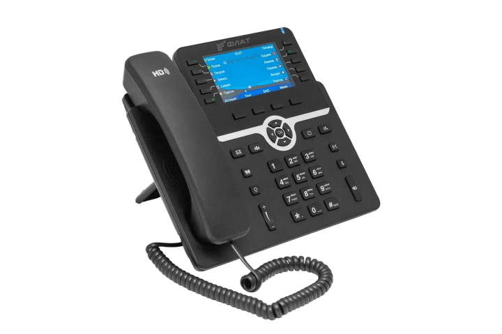 ФЛАТ-ПРО Flat-Phone-B10P IP-телефон (20 SIP-аккаунтов, 2 порта 1 Гбит/с, БП)