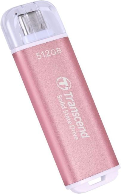 Transcend TS512GESD300P Внешний твердотельный диск Transcend, 512GB, External SSD, ESD300P, USB 10Gbps,  Type C, Pink