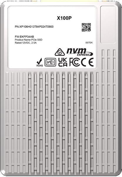 Накопитель SSD Phison X100P 7680Gb NVMe U.3 (15mm) PCIe NVMe Gen4 1x4 R7400/W6900MB/s 3D TLC 1750K/190K IOPS 1DWPD single port SSD Enterprise Solid State Drive, 1 year, OEM