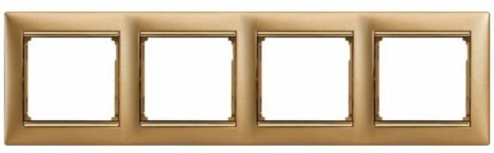 Рамка Legrand 770304 Valena CLASSIC - 4 поста, матовое золото