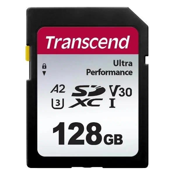 Transcend TS128GSDC340S Карта памяти SDXC Transcend 340S, 128 Гб, UHS-I Class U3 V30 A2