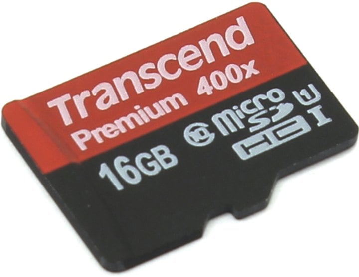 Карта памяти 16GB microSDHC Transcend Class 10 UHS-I без адаптера (TS16GUSDCU1)