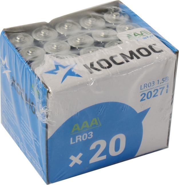 Космос <КОСLR0320BOX>, Size "AAA", 1.5V, щелочной (alkaline)  <уп. 20 шт>
