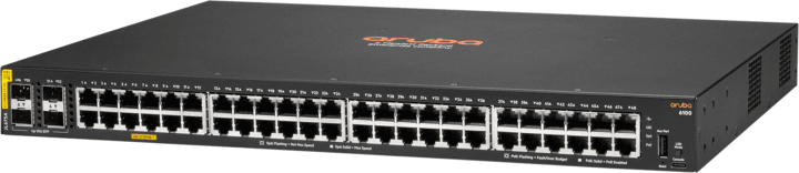 Коммутатор Управляемый HPE - 6100 48G 4SFP+ 48PoE+, Layer 2, 48-PoE, 48-1GbE, 4-SFP+, ROM-16384MB, RAM-4096MB, SNMP, Web, CLI, в стойку, серый, JL675A