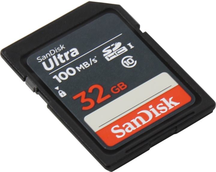 SanDisk Ultra <SDSDUNR-032G-GN3IN> SDHC Memory Card 32Gb UHS-I Class10