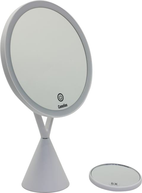 Camelion <M282-DL C01> Зеркало для макияжа с LED  подсветкой  (USB/4хAAA)