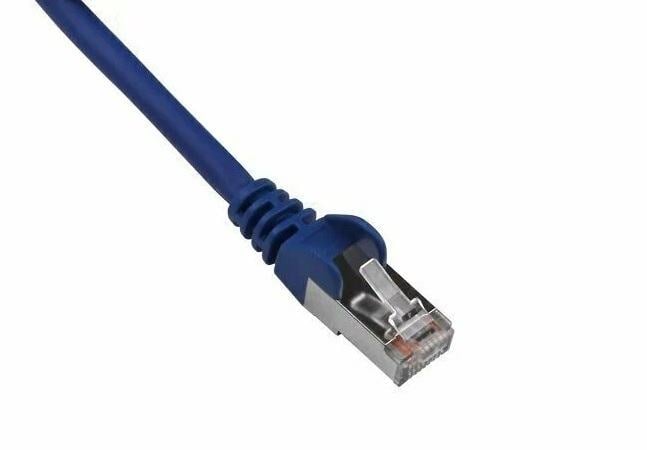 Кабель патч-корд F/UTP 5e кат. 0,5м. Lanmaster LAN-PC45/S5E-0.5-BL RJ45 - RJ45, 4  пары, синйи, LSZH
