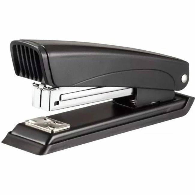 Степлер Kw-Trio 055C4BLACK 24/6 26/6 (20листов) встроенный антистеплер черный  100скоб металл/пластик закрытый/открытый/