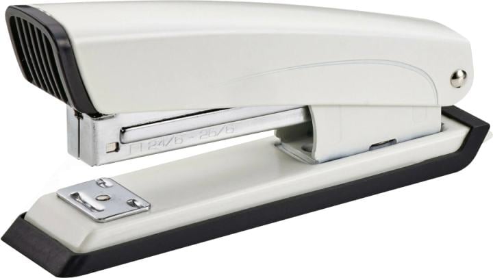 Степлер Kw-Trio 055C4WHITE 24/6 26/6 (20листов) встроенный антистеплер белый  100скоб металл/пластик закрытый/открытый/п