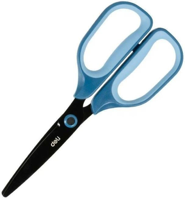 Ножницы Deli EZ507-BL EZ507 Linfini 175мм  пластик синий блистер