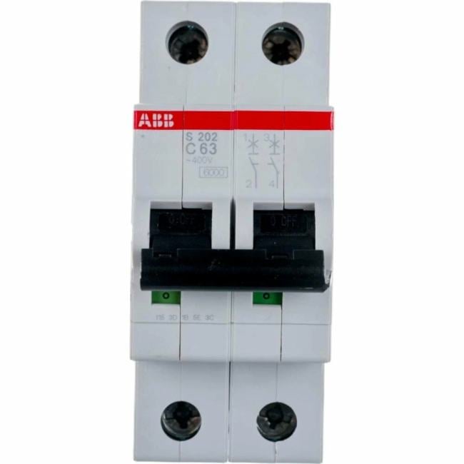 Выключатель ABB 2CDS252001R0634, 2P C 63А 6кА