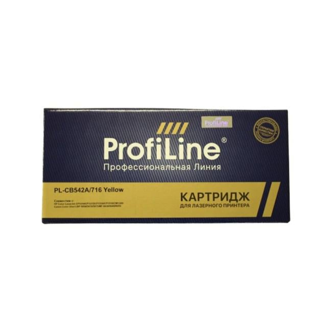 Картридж лазерный ProfiLine PL-CB542A/716 для принтеров HP Color LaserJet CP1210/CP1215/CP1510/CP1518/CM1300/1312 Canon Color Shot LBP 5050/5970/5975, MF-8030/8040/8050 Yellow 1400 копий