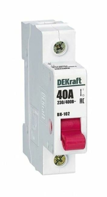 Выключатель DEKraft 17022DEK разъединитель 1Р 40А ВН-102