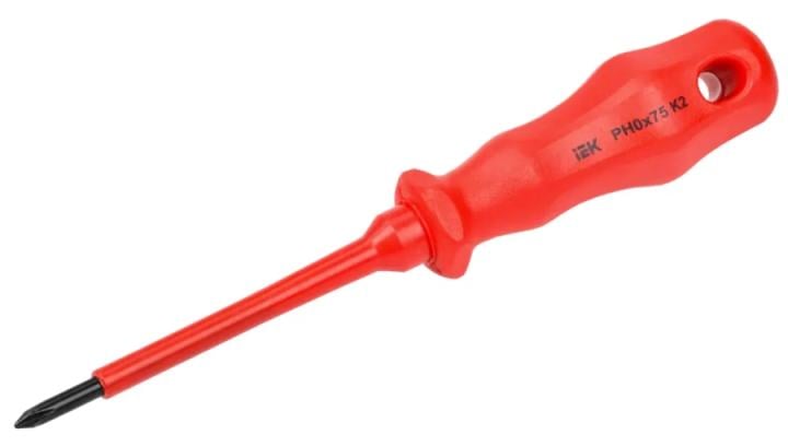 Отвертка IEK A2L3-SC30-K2-PH-00-075 диэлектрическая крестовая Ph0х75мм K2 1000В  ARMA2L  3