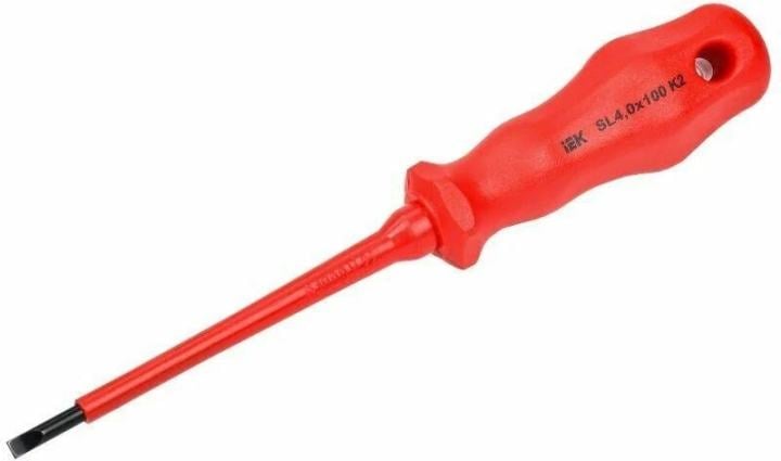 Отвертка IEK A2L3-SC30-K2-SL-40-100 диэлектрическая шлицевая SL4.0х100 K2  1000В ARMA2L 3