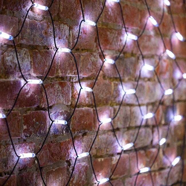 217-125 Гирлянда Сеть 2x3м 432 LED БЕЛЫЙ черный  каучук  IP67
