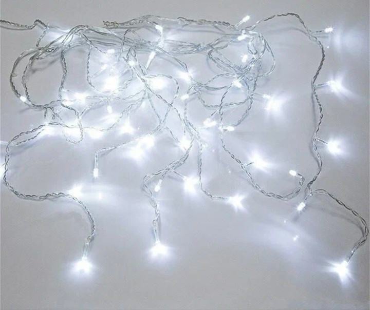 255-055 Гирлянда Бахрома (Айсикл) 2,4х0,6м 88 LED  БЕЛЫЙ  IP65