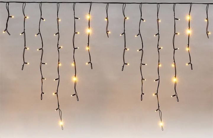 255-216 Гирлянда Бахрома (Айсикл) 3,2х0,9м 120 LED  черный каучук 3,3мм IP67  нужен  блок  315-000 NEON-NIGHT