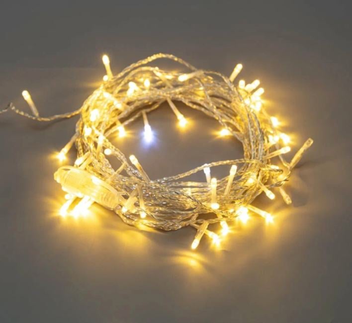 Гирлянда Neon-night Нить 20м, с эффектом мерцания, прозрачный провод, IP44, 230В, диоды теплые белые, 150 LED