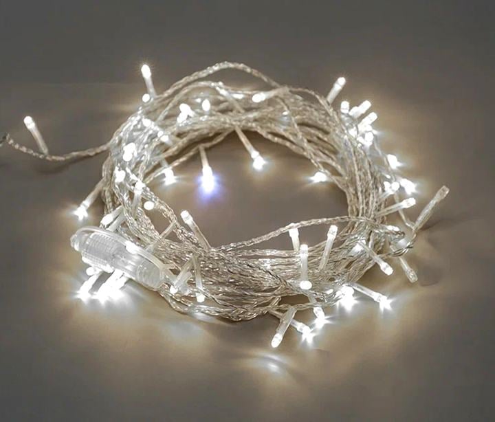 305-525 Гирлянда Нить 10м, , прозрачный провод, IP44, 230В,  диоды  БЕЛЫЕ,  75LED NEON-NIGHT