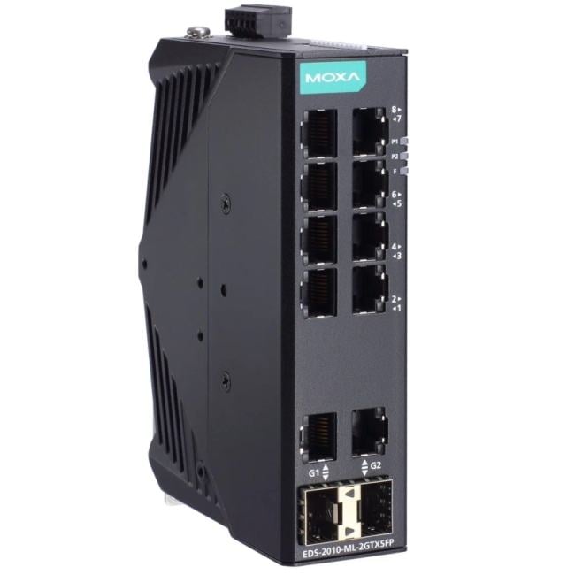 Неуправляемый коммутатор EDS-2010-ML-2GTXSFP, 8 х 10/100BaseT(X), 2 x 10/100/1000BaseT(X) или 100/1000BaseSFP