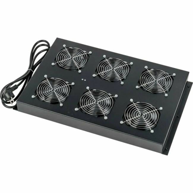 Вентиляторный блок Lanmaster LAN-DC-CB-FAN6-10 из 6-ти вентиляторов в крышу  шкафа  глубиной  1070 мм