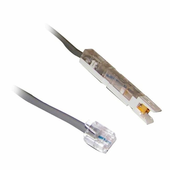 LAN-11-P1-1.5m Шнур коммутационный телефонный Lanmaster RJ11/110 кат. 3 пар: 1 PVC 1.5м серый