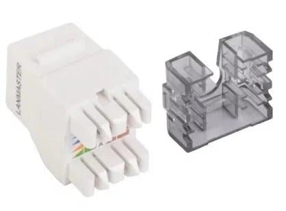 Модуль Lanmaster LAN-OK45U6A/180Z-WH Keystone, RJ45, кат.6A, UTP,  180 градусов, белый