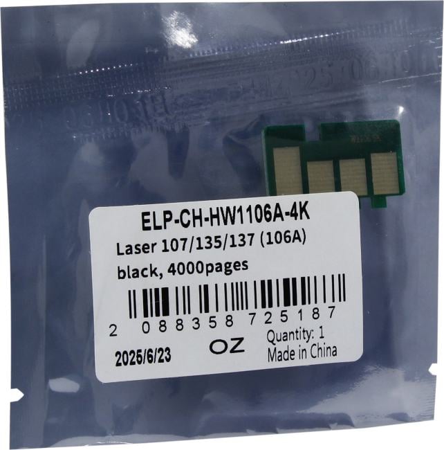 <ELP-CH-HW1106A-4K> Чип для картриджа 106A  Black,  4K