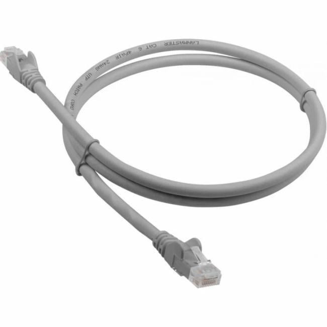 Кабель патч-корд U/UTP 6 кат. 10м Lanmaster  LAN-PC45/U6-10-GY LSZH, серый