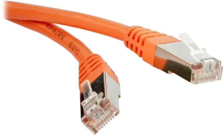 Кабель патч-корд F/UTP 6 кат. 3м Lanmaster LAN-PC45/S6-3.0-OR RJ45 - RJ45,  4  пары,  оранжевый, LSZH