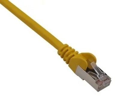 Кабель патч-корд F/UTP 5e кат. 1м. Lanmaster LAN-PC45/S5E-1.0-YL RJ45 - RJ45, 4  пары, желтый. LSZH